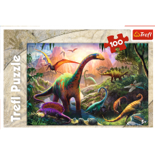 Puzzle 100 - Świat dinozaurów