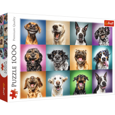 Puzzle 1000 - Zabawne psie portrety