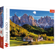 Puzzle 1500 - Dolina Val di Funes, Włochy